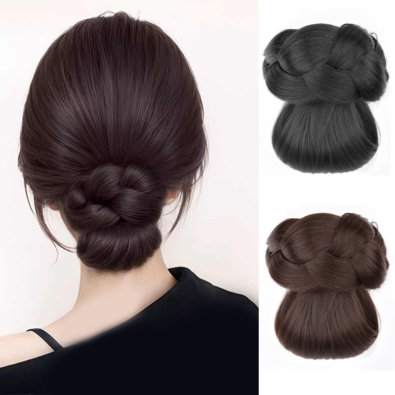 Claw Clip Messy Bun Hair Piece - Synthetische haaraccessoires Broodje Kapsel Gevlochten met