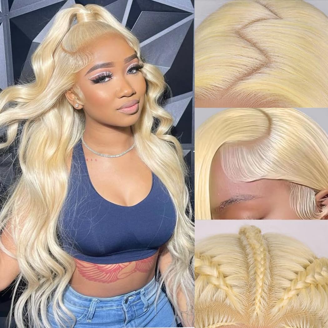 613 Blonde Body Wave Lace Front Wig - 613 HD Kantwerkpruik 200% Dichtheid 13x4