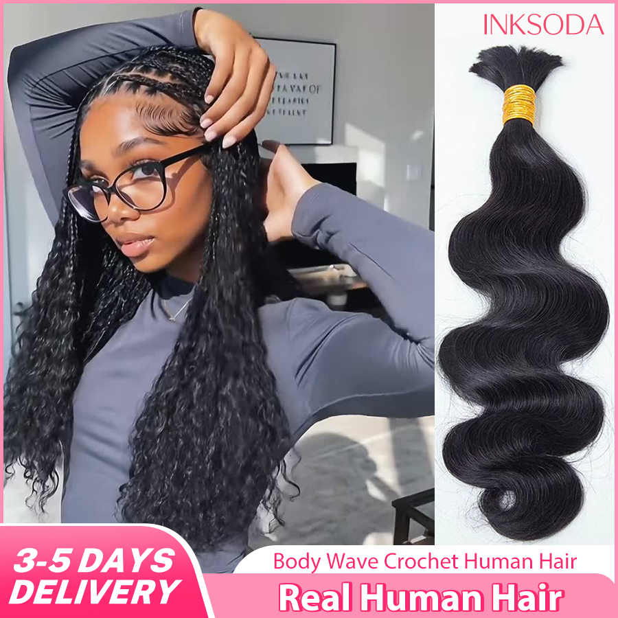 Water Wave Bulk Human Hair For Braiding - 12A 12-30 inch 1-5 stuks mensenhaar