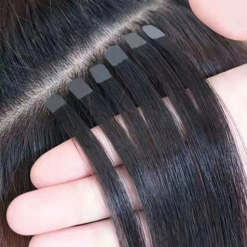 Invisible Tape In Extensions Real Hair - Mini Tape Hair Extensions Echt haar