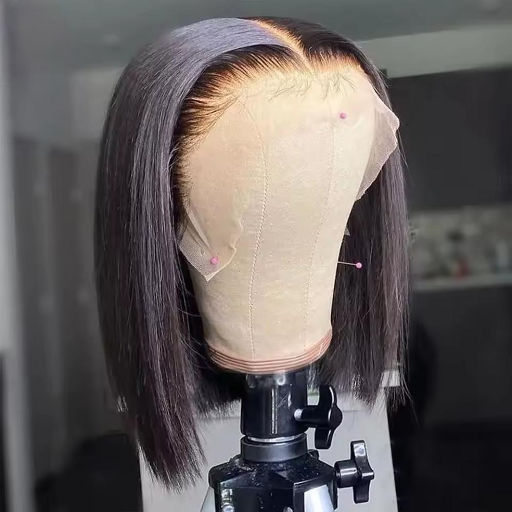 Glueless Wear And Go Human Hair Wig - 200% Dichtheid 8-14 Inch Korte Rechte