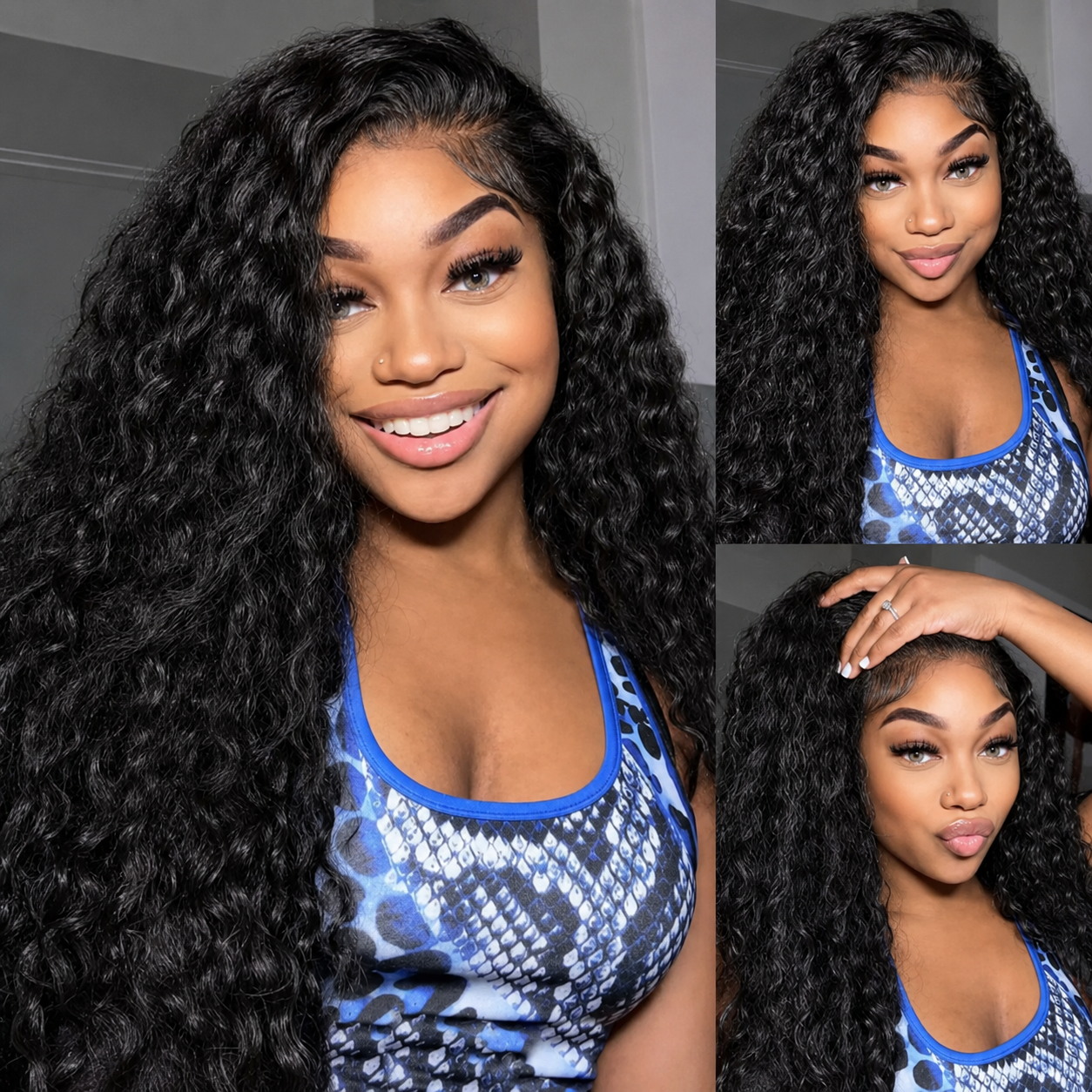 Hd Lace Frontal Wig Human Hair Pre Plucked - Ultra Fitted 250% Krullende Pruiken van