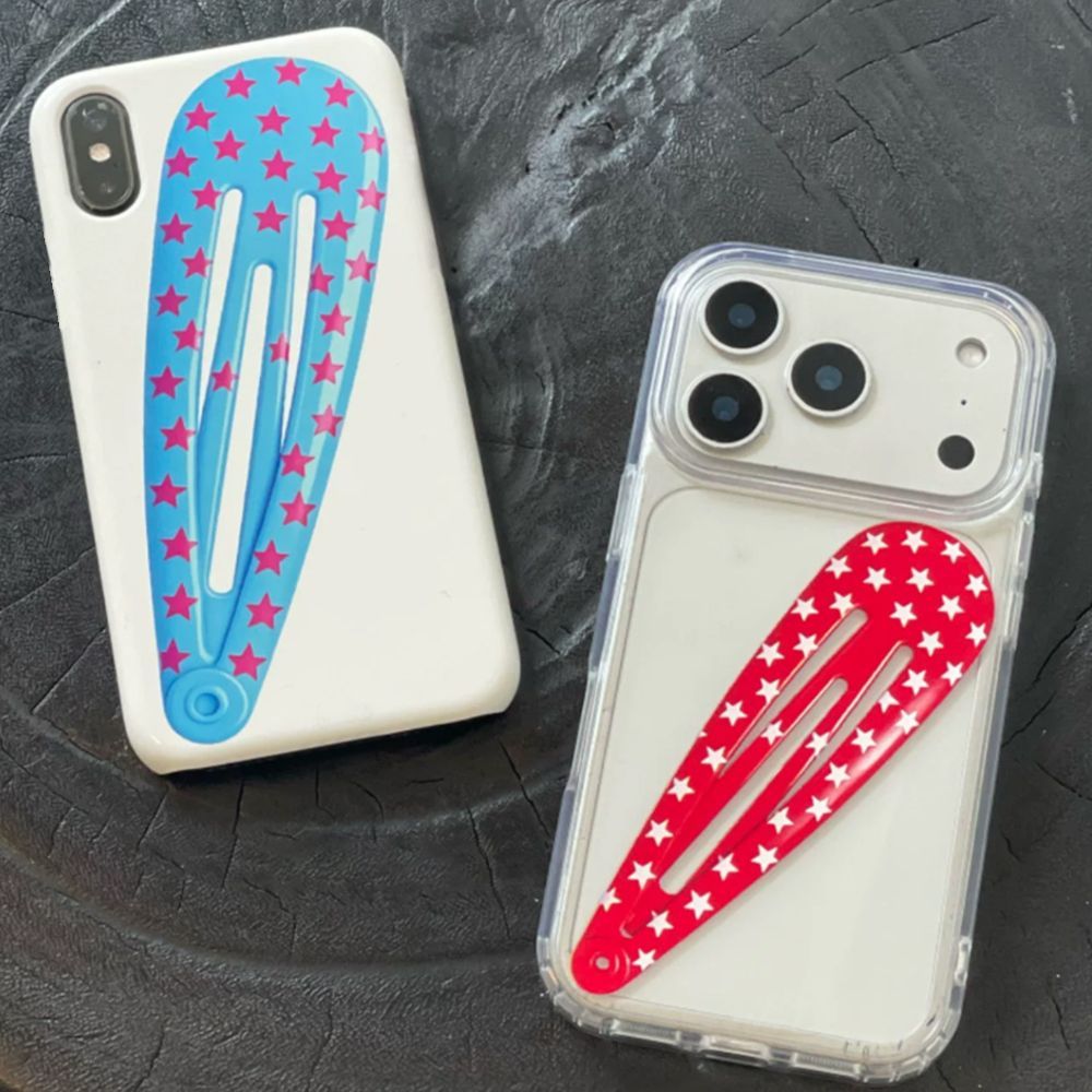 Hair Clips - Amerikaanse stijl rode polkadot haarclip telefoonhoesje