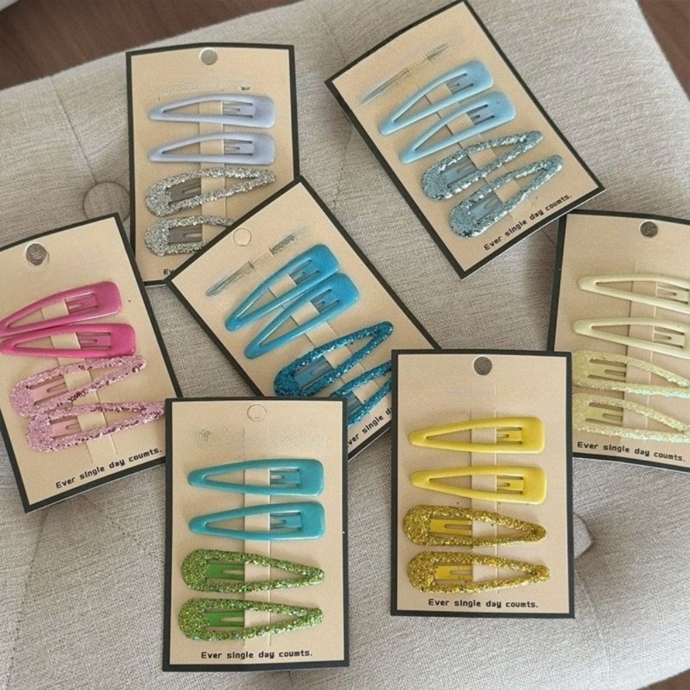 Hair Clips - Koreaanse stijl waterdruppel haarspeldjes felroze haarclips