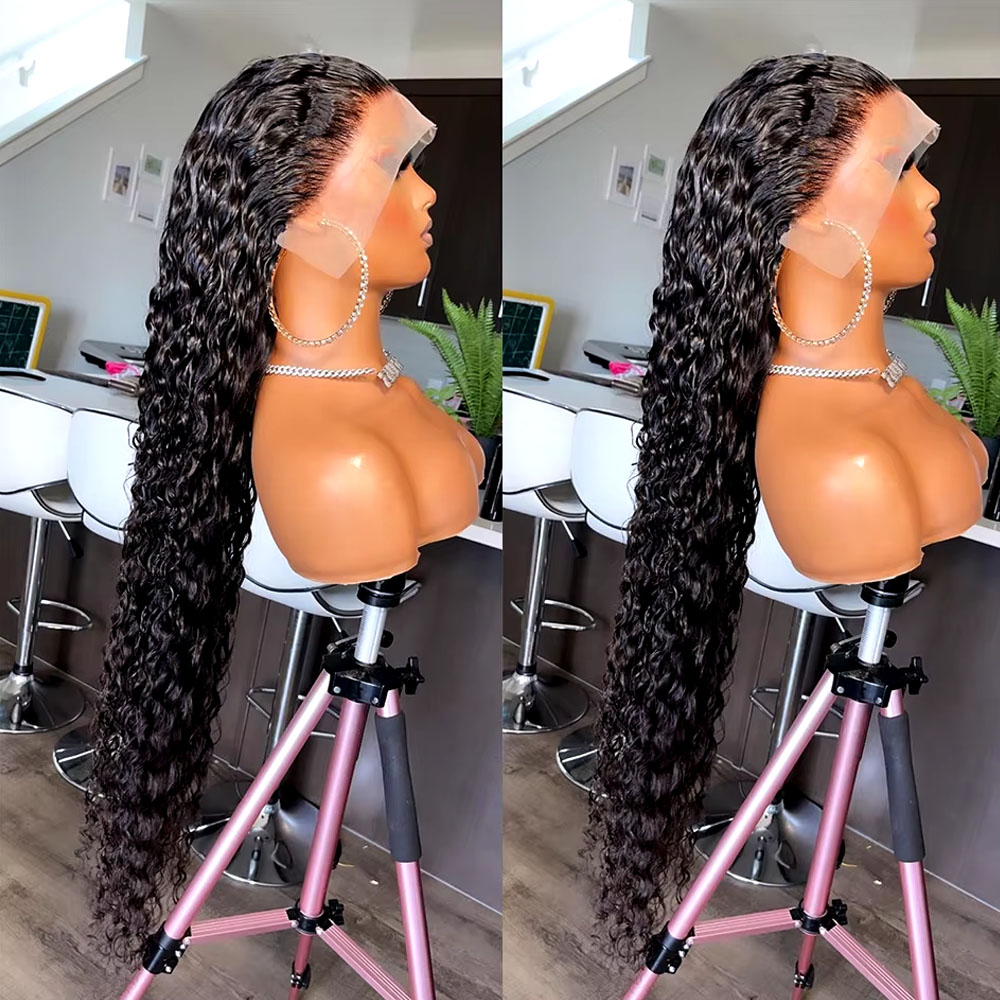 Human Hair Wigs - 42 inch Braziliaans maagdelijk mensenhaar Jerry