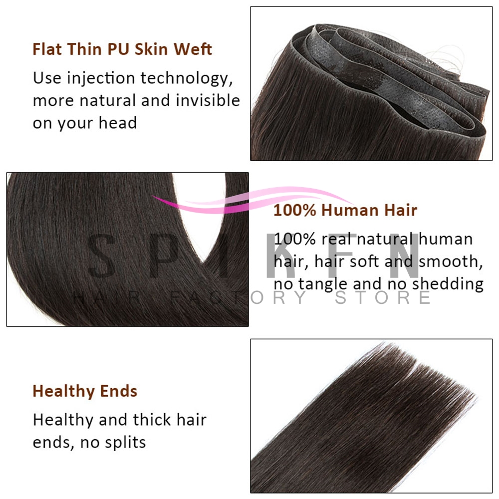 SPIKFN Lange Tape Weft Haarver - Invisible Tape In Extensions Real Hair recensie en prijs
