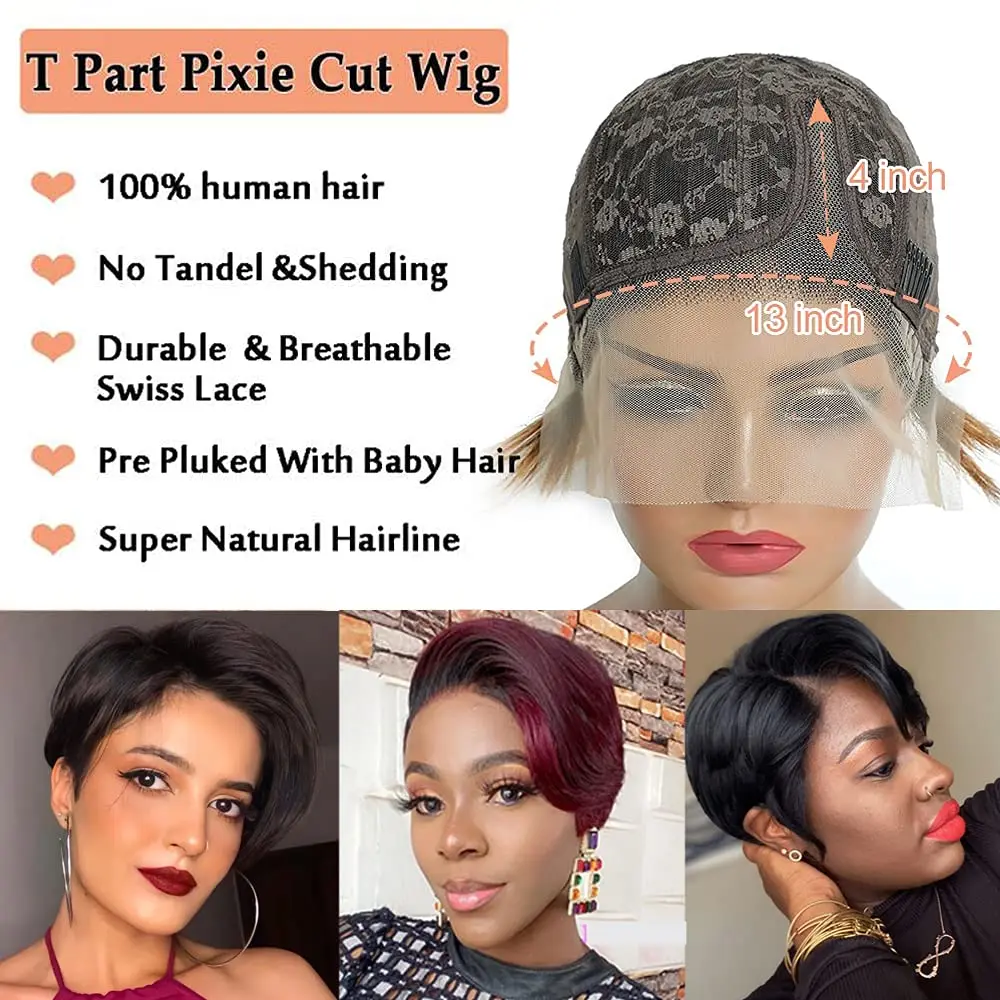 Korte Pixie Cut Menselijk Haar - Short Pixie Cut Wig Human Hair Cheap recensie en prijs