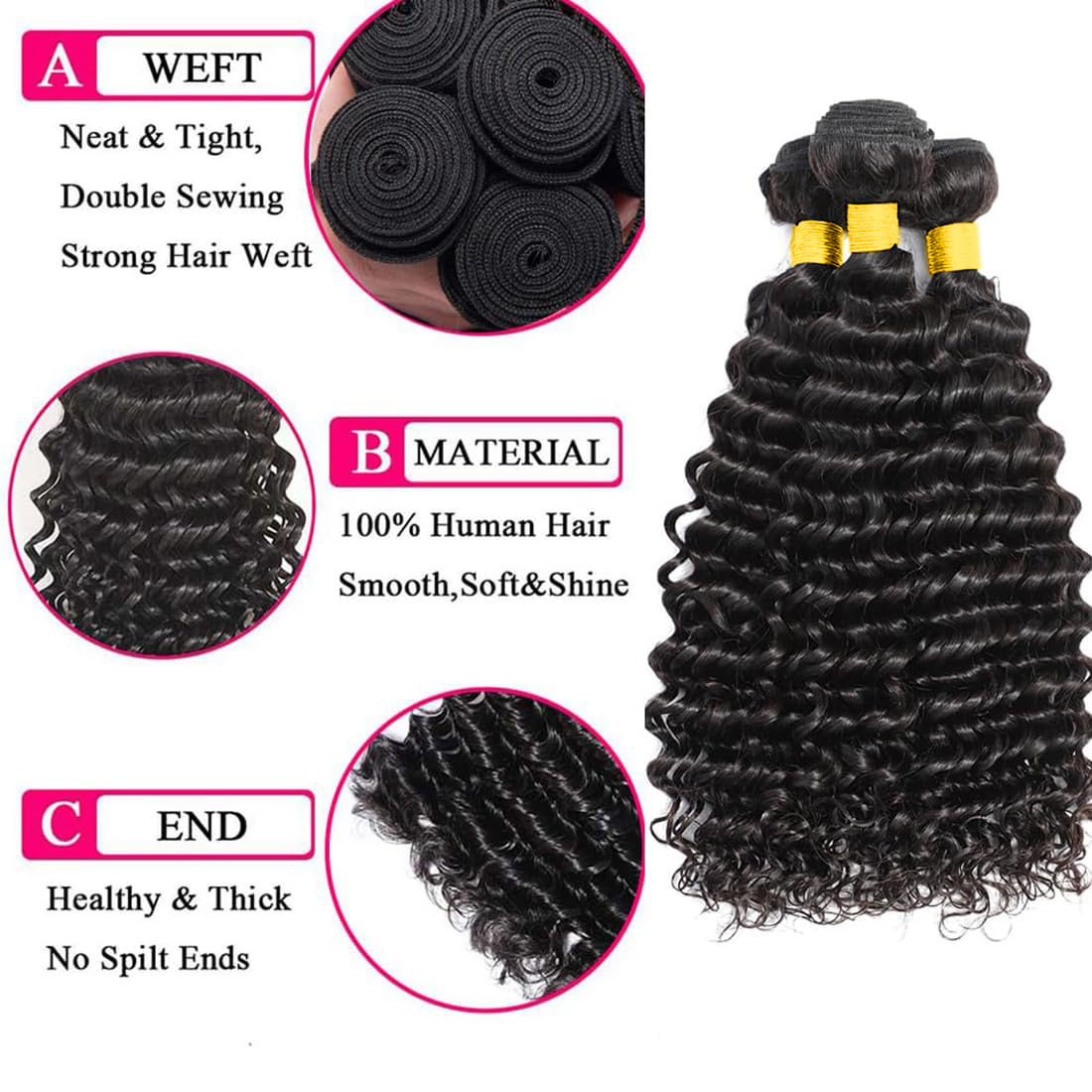 Deep Wave Haar Bundels met Clo - Deep Wave 3 Bundles With Closure recensie en prijs