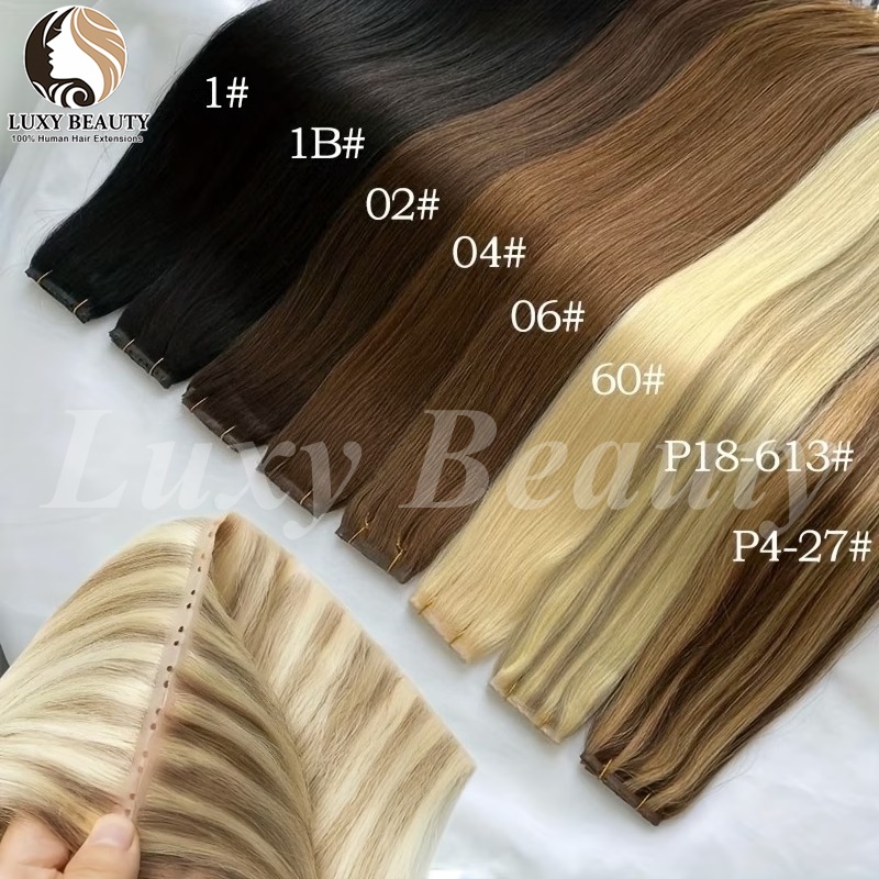 Bruine vlinderhaarextensions m - Invisible Tape In Extensions Real Hair recensie en prijs