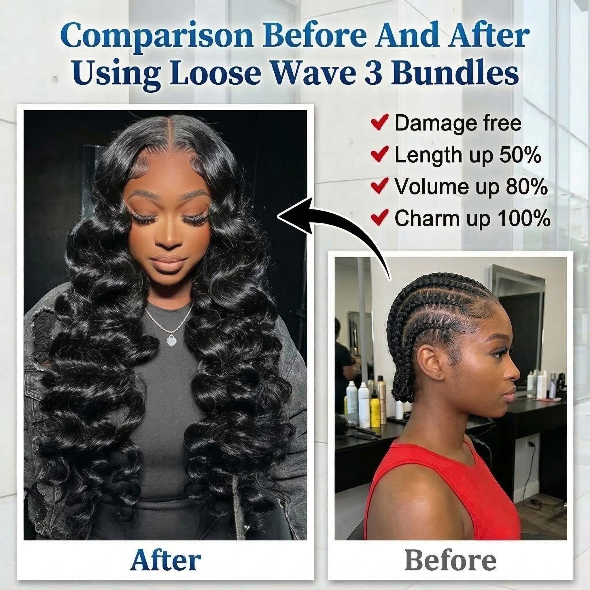 30-40 inch losse wave bundels  - Deep Wave 3 Bundles With Closure recensie en prijs
