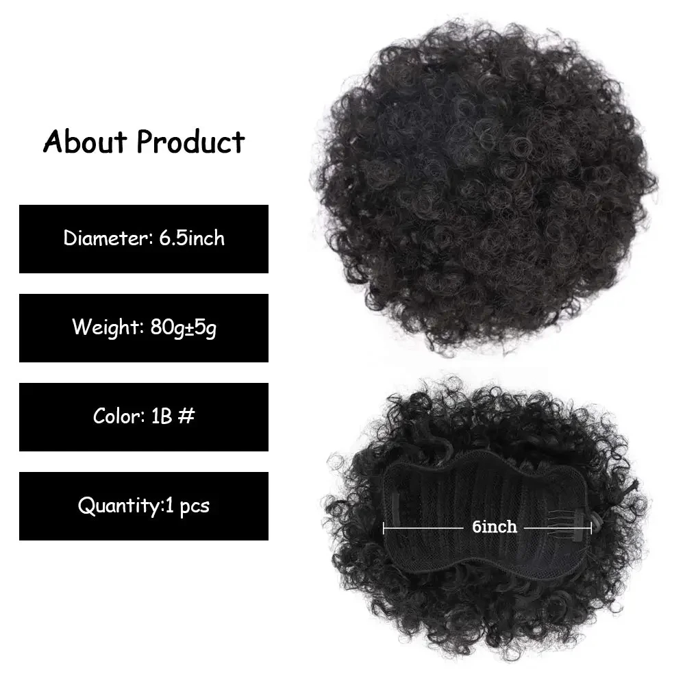 Afro Puff Trekkoord Paardensta - Drawstring Afro Curly Puff Ponytail recensie en prijs