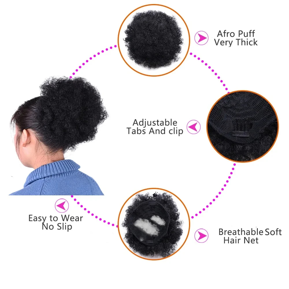 Afro Puff Trekkoord Paardensta - Drawstring Afro Curly Puff Ponytail recensie en prijs