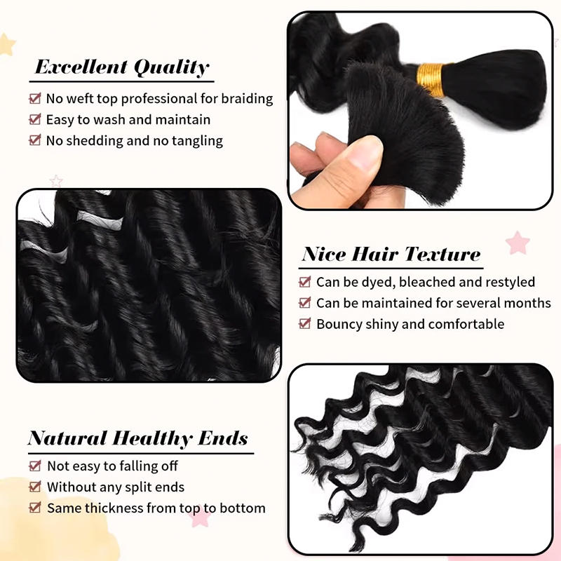 12A 12-30 inch 1-5 stuks mense - Water Wave Bulk Human Hair For Braiding recensie en prijs