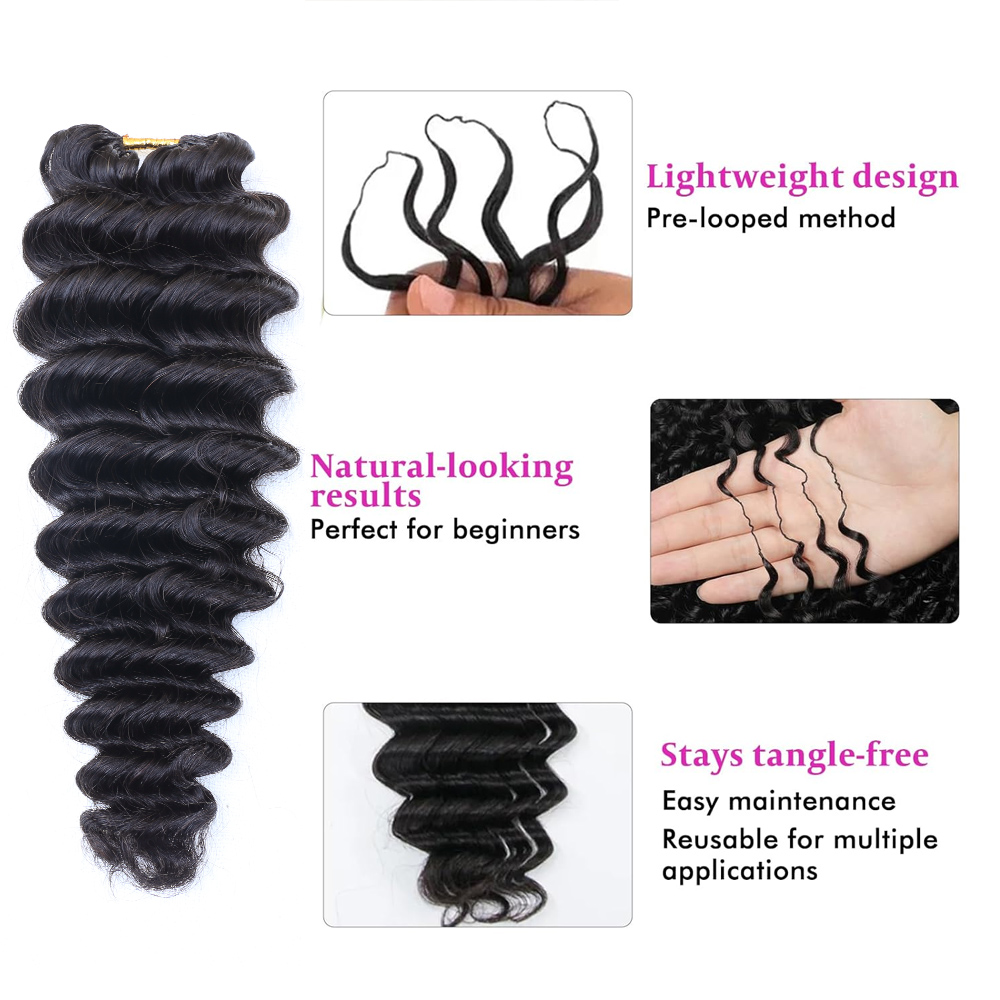Natuurlijk zwart, diepgegolfd, - Hair Bundles recensie en prijs