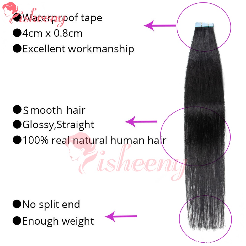 Isheeny Haarverlengingen met r - Invisible Tape In Extensions Real Hair recensie en prijs