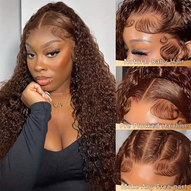 Chocoladebruine gekleurde prui - Hd Lace Frontal Wig Human Hair Pre Plucked recensie en prijs