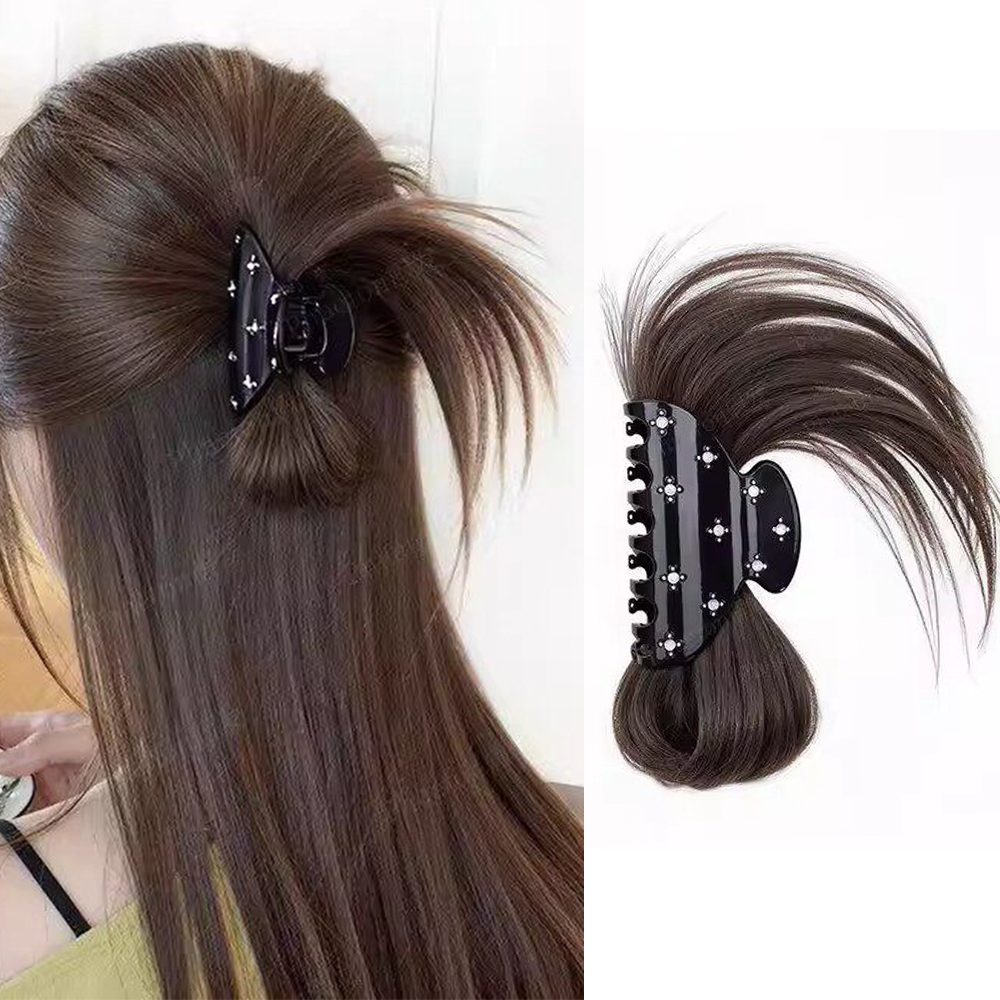Pluizig rommelig knotje klauwc - Claw Clip Messy Bun Hair Piece recensie en prijs