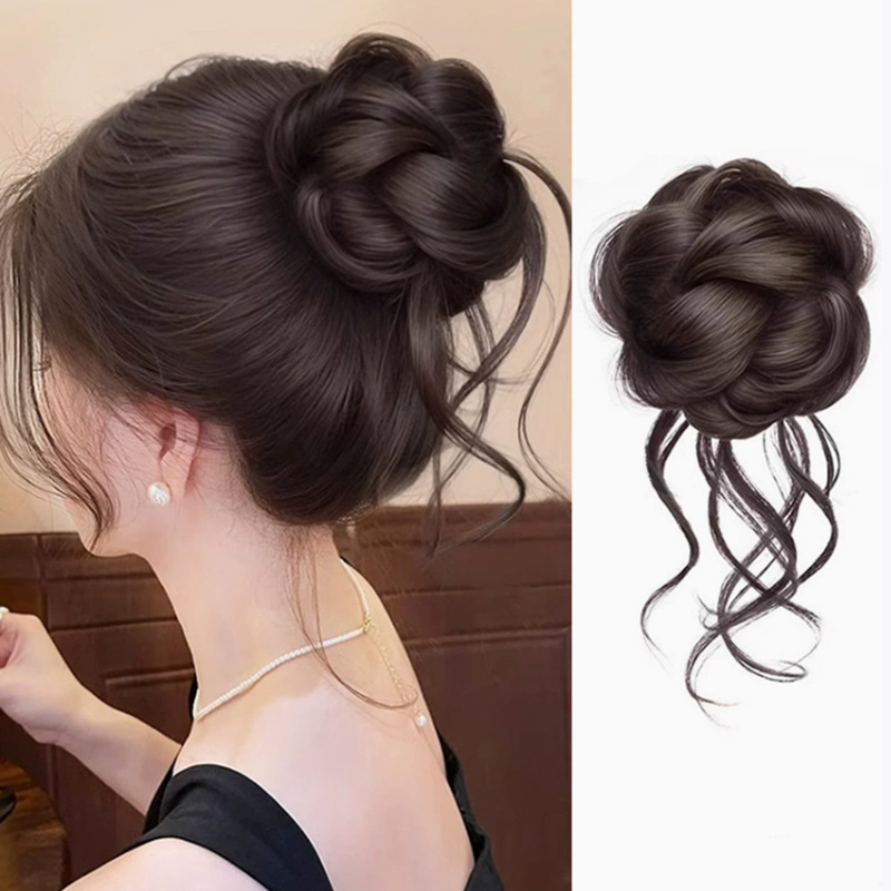 Nieuwe synthetische haarband c - Claw Clip Messy Bun Hair Piece recensie en prijs