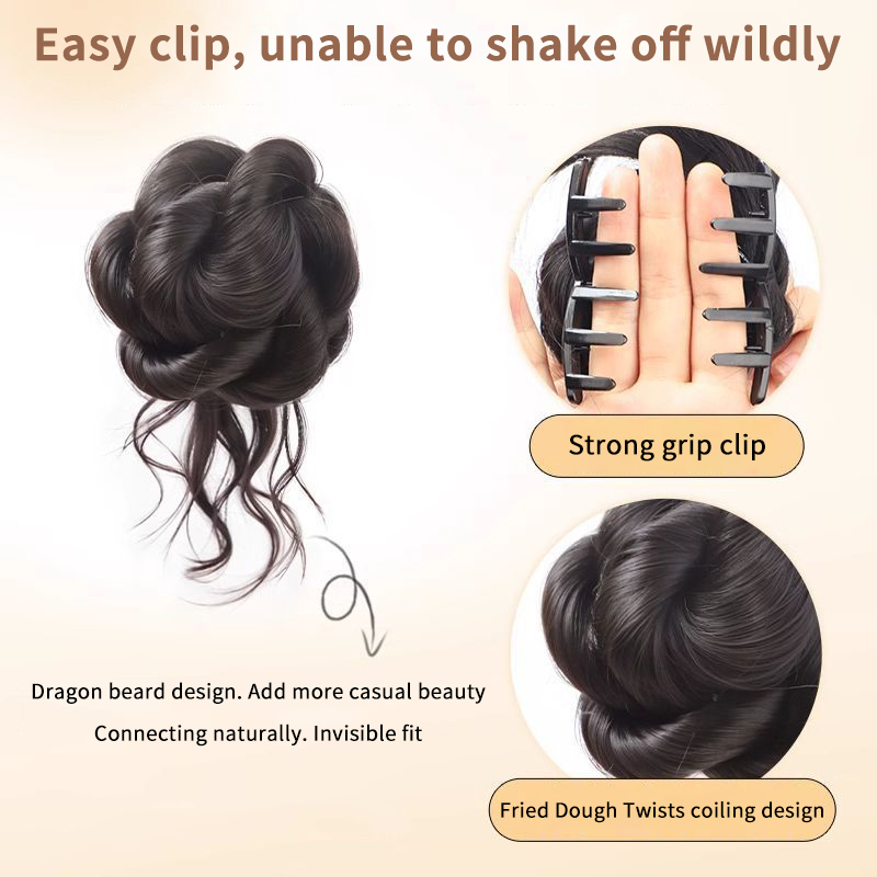 Nieuwe synthetische haarband c - Claw Clip Messy Bun Hair Piece recensie en prijs