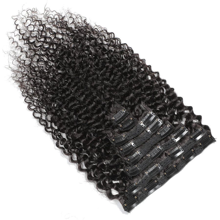 Newmi Kinky Curly Clip-in Hair - Seamless Clip In Hair Extensions Human Hair recensie en prijs