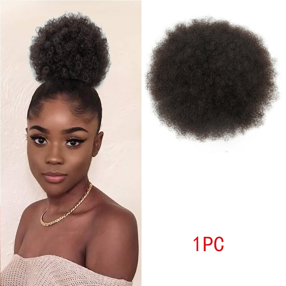 Afro Bladerdeeg Trekkoord Paar - Drawstring Afro Curly Puff Ponytail recensie en prijs
