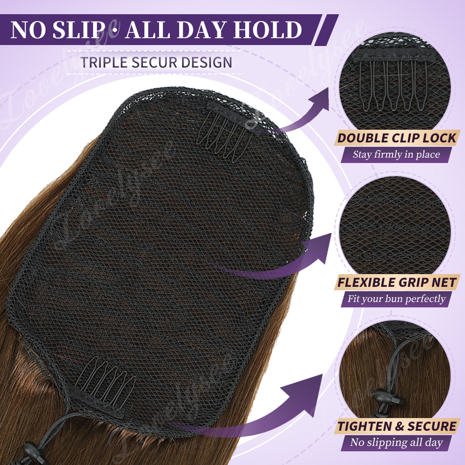 14-18 inch korte paardenstaart - Seamless Clip In Hair Extensions Human Hair recensie en prijs
