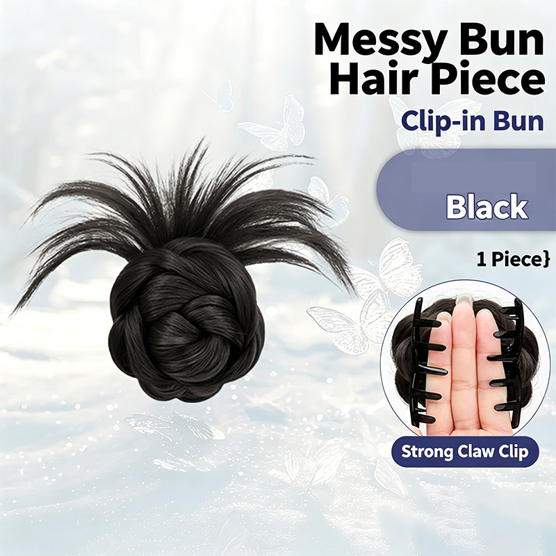 Pluizig, stugge, rommelige kno - Claw Clip Messy Bun Hair Piece recensie en prijs