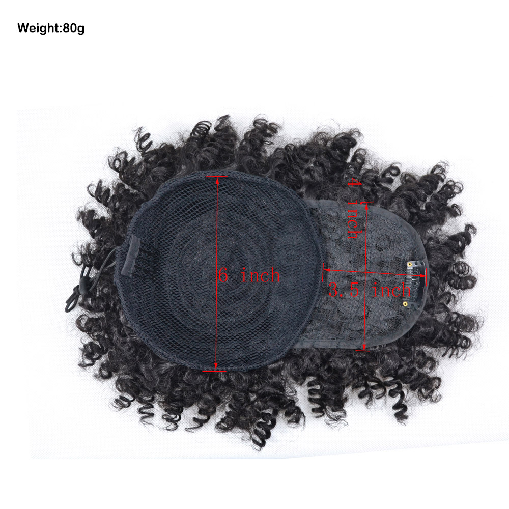Afro Kinky Curly Puff paardens - Drawstring Afro Curly Puff Ponytail recensie en prijs