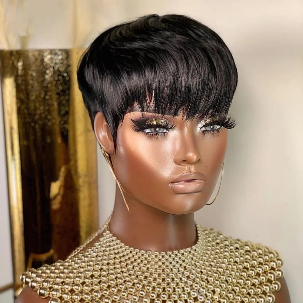 Korte Menselijk Haar Pruiken P - Short Pixie Cut Wig Human Hair Cheap recensie en prijs