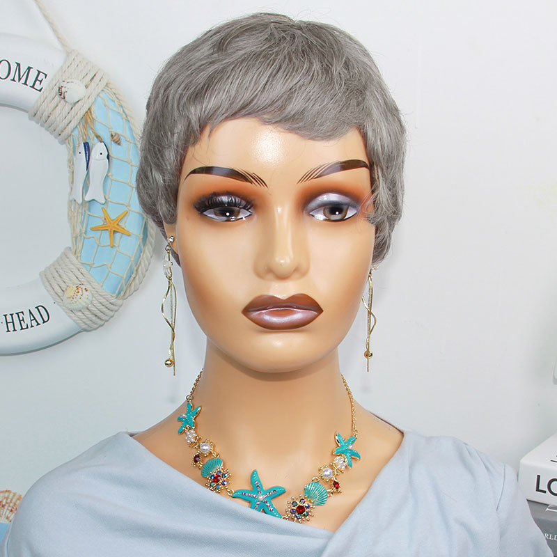 Korte, rechte pruiken van mens - Short Pixie Cut Wig Human Hair Cheap recensie en prijs