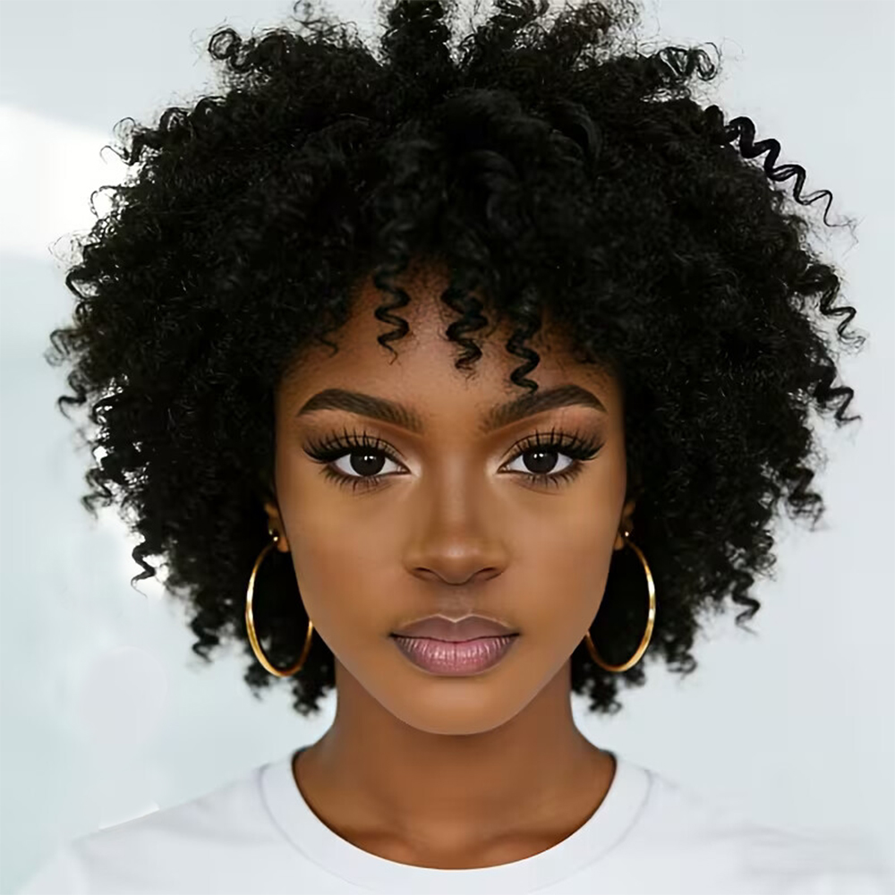 Korte, kinky krullende pruiken - Short Pixie Cut Wig Human Hair Cheap recensie en prijs