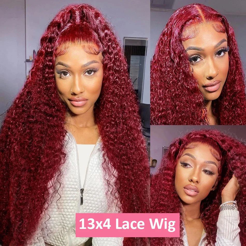 200 Density Burgundy Deep Wave - Human Hair Wigs recensie en prijs