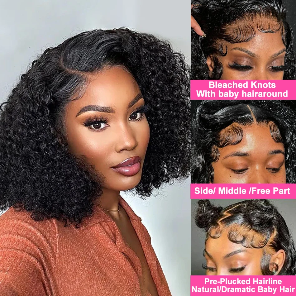 8-14 inch korte krullende wave - Glueless Wear And Go Human Hair Wig recensie en prijs