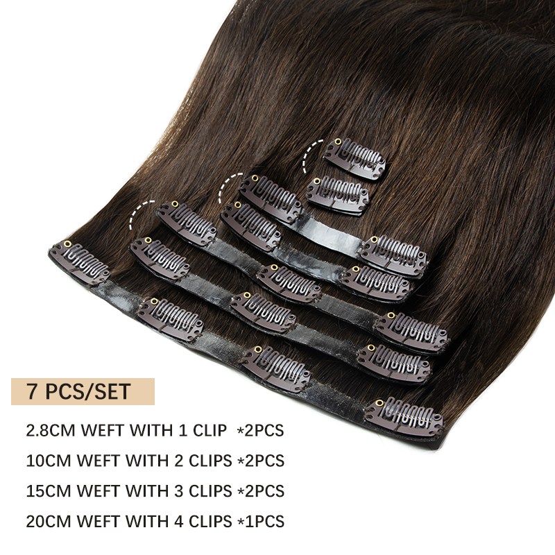 Onzichtbare dikke PU clip-in h - Seamless Clip In Hair Extensions Human Hair recensie en prijs